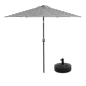 Greemotion Set of 2 Halo 9Ft Multi-Color Tilting Fabric Patio Umbrella with Base