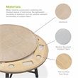 Greemotion Lyon 3-in-1 Aluminum Convertible Outdoor Patio Dining Table Natural