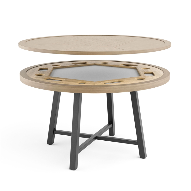Greemotion Lyon 3-in-1 Aluminum Convertible Outdoor Patio Dining Table Natural