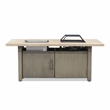 Greemotion Bordeaux Natural Finish Metal Outdoor Fire Pit Table Grill
