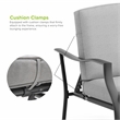 Greemotion Palma 4-Piece Metal Conversation Sets Outdoor Recliner Gray