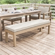 Greemotion Bordeaux Modern Outdoor Bench Wood Textured Metal Frame Natural
