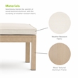 Greemotion Bordeaux Modern Outdoor Bench Wood Textured Metal Frame Natural