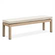 Greemotion Bordeaux Modern Outdoor Bench Wood Textured Metal Frame Natural