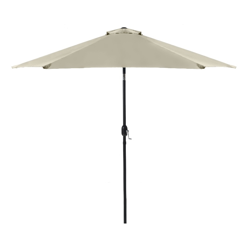 Greemotion Halo 9Ft Beige Articulated Metal Tilting Fabric Patio Umbrella