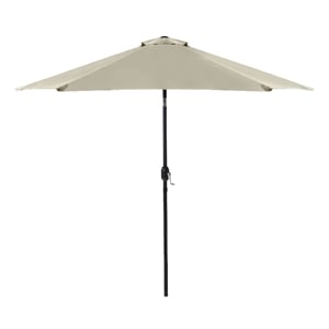 Greemotion Halo 9Ft Beige Articulated Metal Tilting Fabric Patio Umbrella