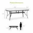 Greemotion Palma Patio 7-Piece Metal Patio Dining Set Outdoor Set in Gray