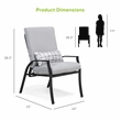 Greemotion Palma Patio 7-Piece Metal Patio Dining Set Outdoor Set in Gray
