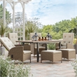 Greemotion Garda 7-Piece Outdoor Wood Patio Dining Set in Natural Finish