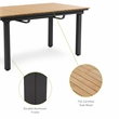 Greemotion Garda 7-Piece Outdoor Wood Patio Dining Set in Natural Finish