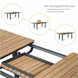 Greemotion Garda 7-Piece Outdoor Wood Patio Dining Set in Natural Finish