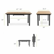 Greemotion Garda 7-Piece Outdoor Wood Patio Dining Set in Natural Finish