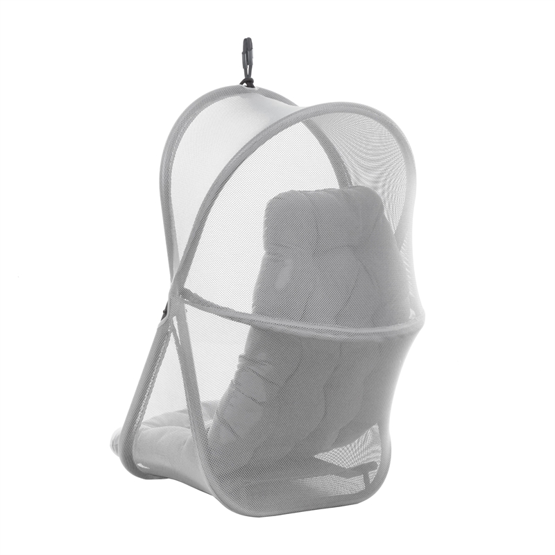 Greemotion 2-Piece Outdoor Foldable Mesh Fabric & Metal Swing Set in Light Gray