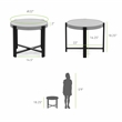 Greemotion 3-Piece Stackable Outdoor Aluminum & Fabric Bistro Set in Natural