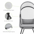 Greemotion Alverta Foldable Outdoor Fabric Mesh Chair in Light Gray (Set of 2)