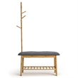 Greemotion Halle Bamboo Shoe Storage Bench with Hall Tree in Natural