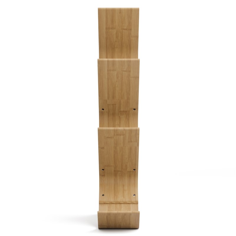 Greemotion Jena 6-Tier Curved Bamboo Bookcase in Natural