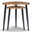 Greemotion Braun Wood Triangular 2-Piece Nesting End Tables in Natural