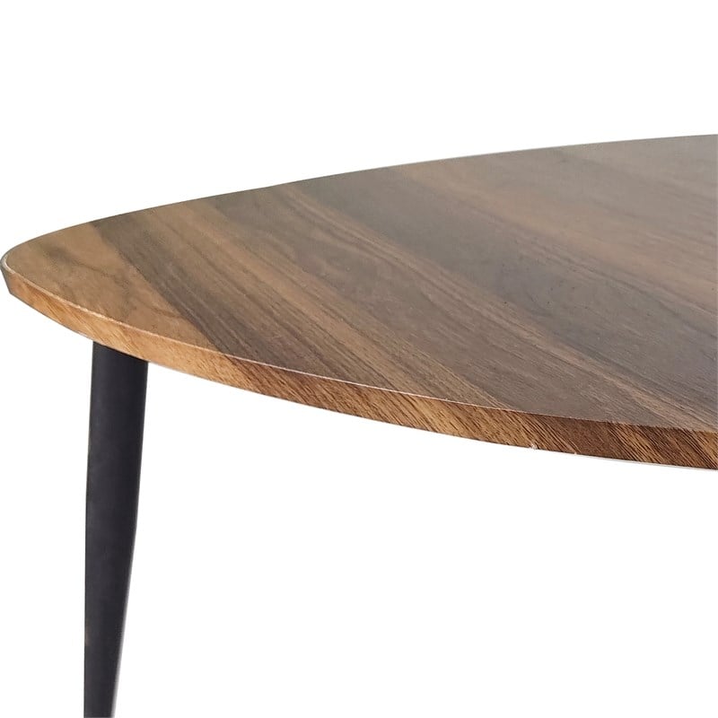 Greemotion Braun Wood Triangular 2-Piece Nesting End Tables in Natural