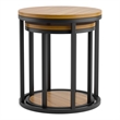 Greemotion Barth Wood Round 2-Piece Nesting Tables in Natural