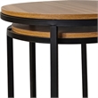 Greemotion Barth Wood Round 2-Piece Nesting Tables in Natural