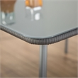 Zavian Metal 7-Piece Outdoor Dining Table Set in Light Gray