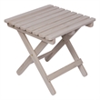 Shine Company Adirondack Square Cedar Wood Foldable Side Table in Gray