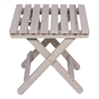 Shine Company Adirondack Square Cedar Wood Foldable Side Table in Gray