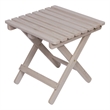 Shine Company Adirondack Square Cedar Wood Foldable Side Table in Gray