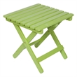 Shine Company Adirondack Square Cedar Wood Foldable Side Table in Green