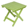 Shine Company Adirondack Square Cedar Wood Foldable Side Table in Green