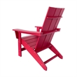 Shine Company Modern Resin All-Weather Patio Porch Adirondack Chair in Red