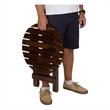 Shine Company Adirondack Round Traditional Wood Foldable Side Table in Brown