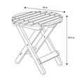 Shine Company Adirondack Round Traditional Wood Foldable Side Table in Beige