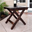 Shine Company Adirondack Square Traditional Wood Foldable Side Table in Brown