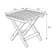 Shine Company Adirondack Square Traditional Wood Foldable Side Table in Brown