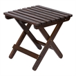 Shine Company Adirondack Square Traditional Wood Foldable Side Table in Brown
