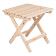Shine Company Adirondack Square Traditional Wood Foldable Side Table in Beige
