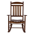 Shine Company Traditional Hardwood Indoor/Outdoor Porch Rocker in Brown