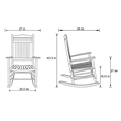 Shine Company Traditional Hardwood Indoor/Outdoor Porch Rocker in White