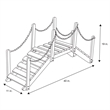 Shine Company Transitional Cedar Wood Decorative Garden Bridge in Beige