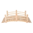 Shine Company Cedar Wood Garden Bridge with Handle Rails in Beige