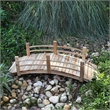 Shine Company Cedar Wood Garden Bridge with Handle Rails in Beige