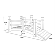 Shine Company Cedar Wood Garden Bridge with Handle Rails in Beige
