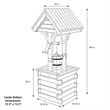 Shine Company Transitional Cedar Wood Decorative Wishing Well in Beige