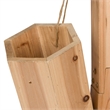 Shine Company Transitional Cedar Wood Decorative Wishing Well in Beige