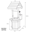Shine Company Transitional Cedar Wood Decorative Wishing Well in Beige