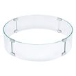Shine Company Round Traditional Tempered Glass Firepit Wind Guard in Green