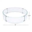 Shine Company Round Traditional Tempered Glass Firepit Wind Guard in Green