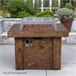 Shine Company Square Traditional Tempered Glass Firepit Wind Guard in Green